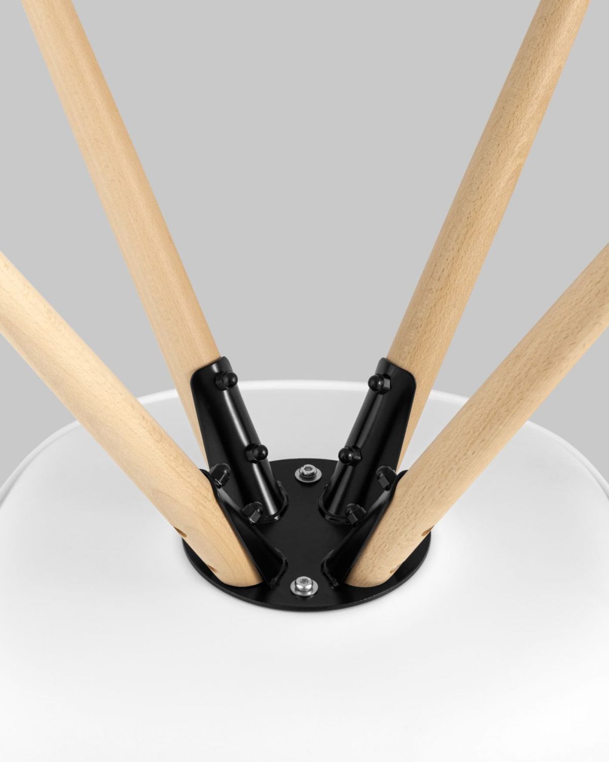 Стул Арианда белый, пластик, экокожа, каркас натуральный некрашеный массив бука | фото 9