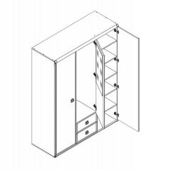 Шкаф платяной Индиана JSZF 3d2s | фото 3