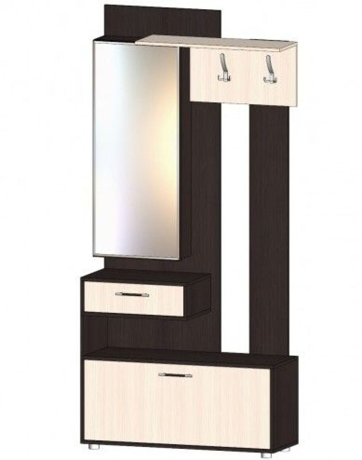 ИНФИНИТИ Прихожая (Модульная) Венге/Анкор светлый | фото 2