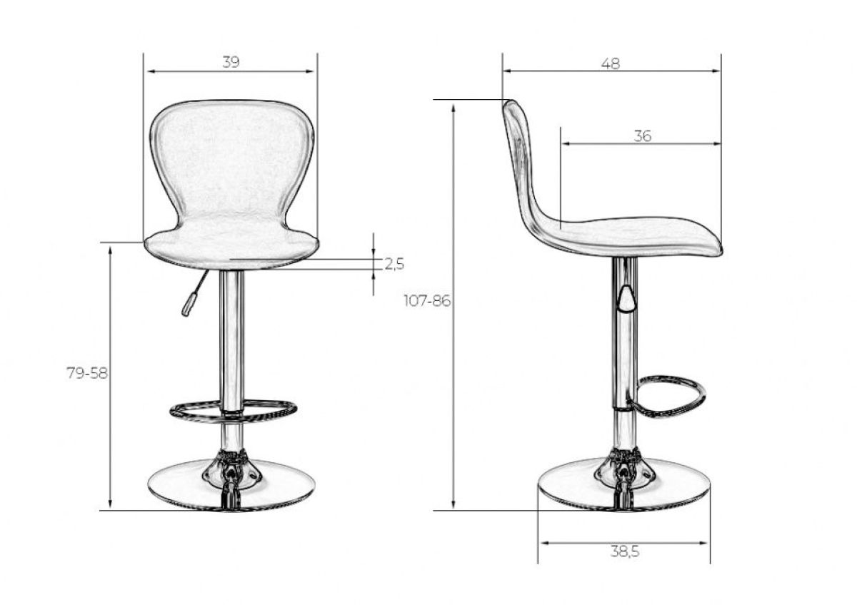 Стул барный DOBRIN ELISA LM-2640 (кремовый) | фото 3