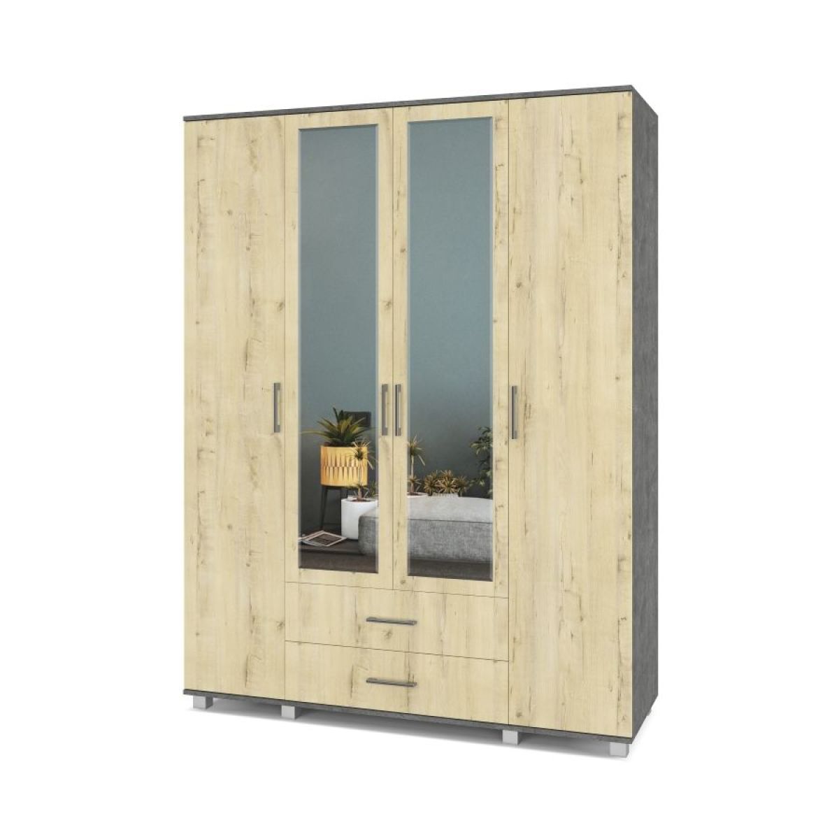 ЕВА Шкаф 4-х дверный Е43 | фото 7