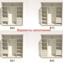 Шкаф-купе 2100 серии SOFT D4+D4+D4+B22+PL1 (по 2 ящика лев/прав+1штанга) профиль «Графит» | фото 6