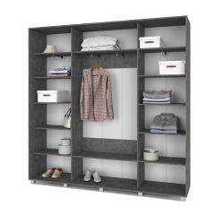 МАРТИН Шкаф-купе Камень темный (2200*450) М421 | фото 2