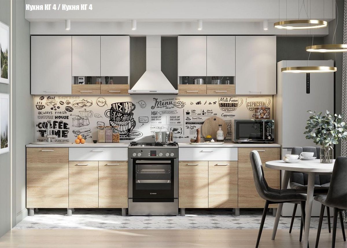 Кухонный гарнитур КГ-4 (1200) Белый/Дуб Сонома | фото 4