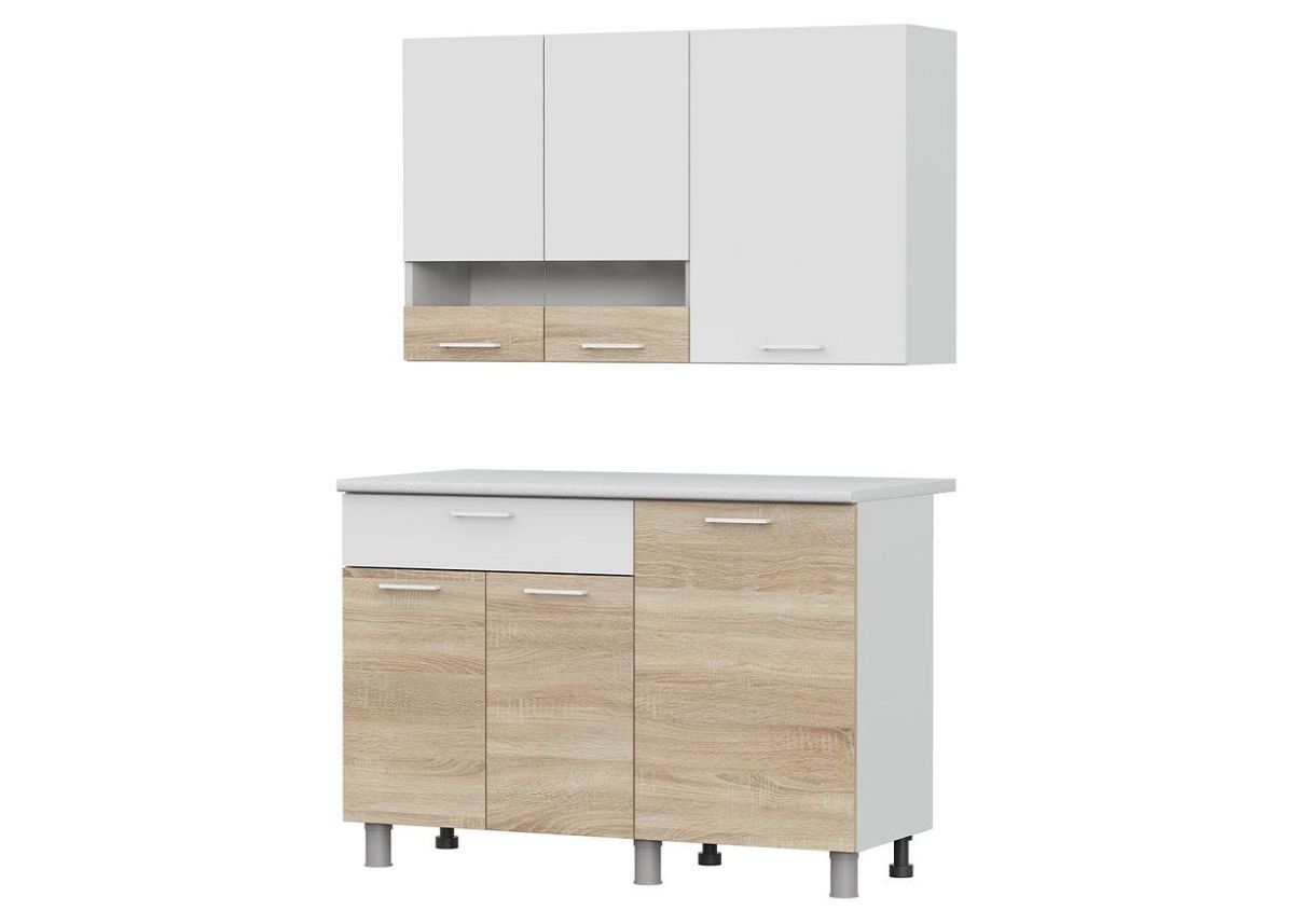 Кухонный гарнитур КГ-4 (1200) Белый/Дуб Сонома | фото 2