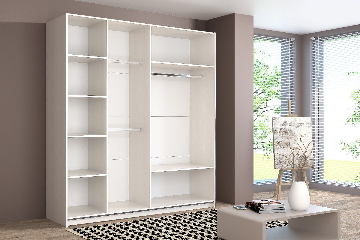 ИННЭС-5 Шкаф-купе 2-х дв. 2000 (1дв Ф1 - бодега белая, 1дв Ф2 - зеркало) | фото 2