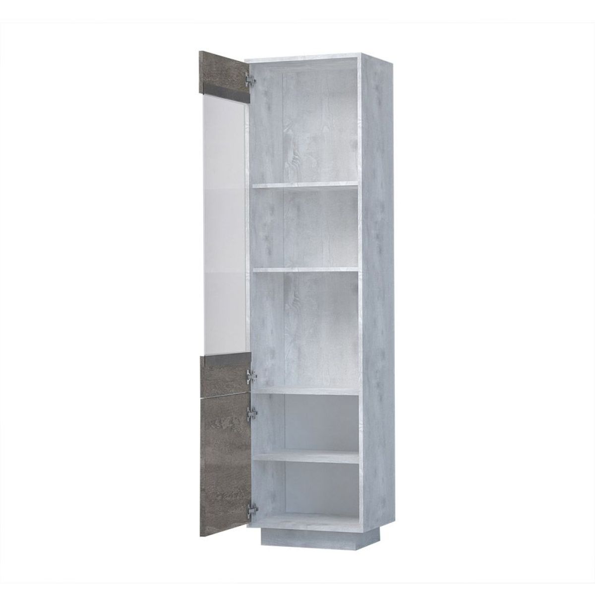 Эго ПС-1 Пенал с 2дв (бетон светлый/камень темный) цоколь | фото 2