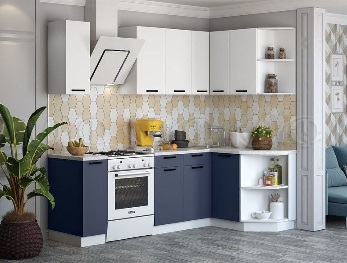 ТЕХНО Кухонный гарнитур угловой 1,7х1,3 м Компоновка №6 | фото 3