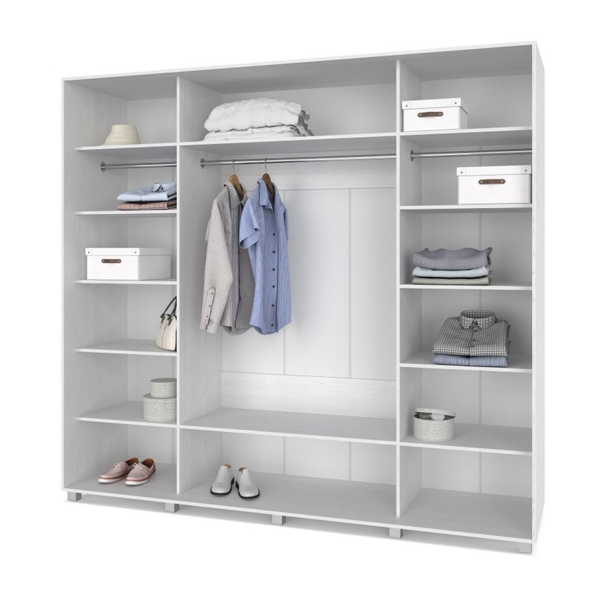 МАРТИН Шкаф-купе с зеркалами Анкор светлый (2400*600) | фото 2