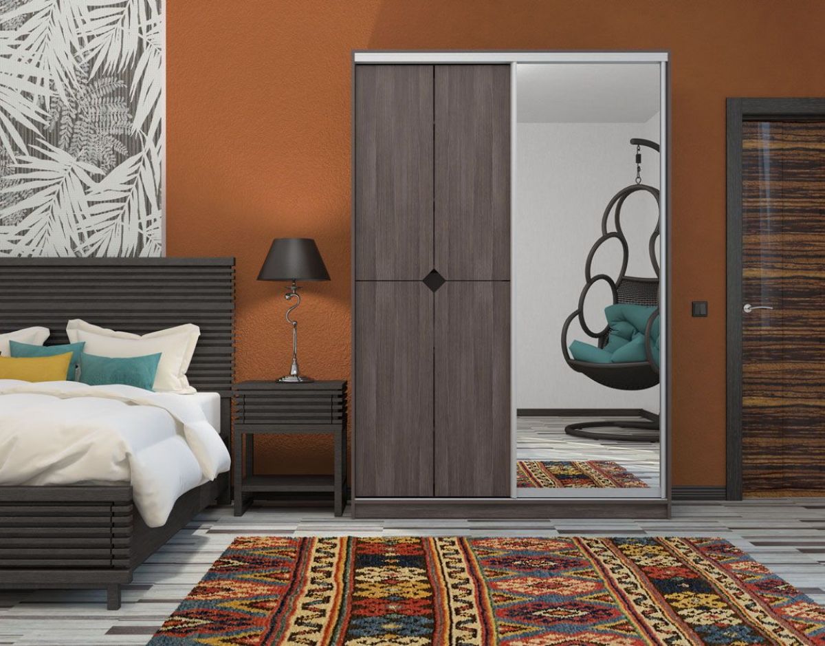 Шкаф-купе Вера 1500 ЛДСП/Зеркало (Монорельс) ЛДСП 2 кат. | фото 4