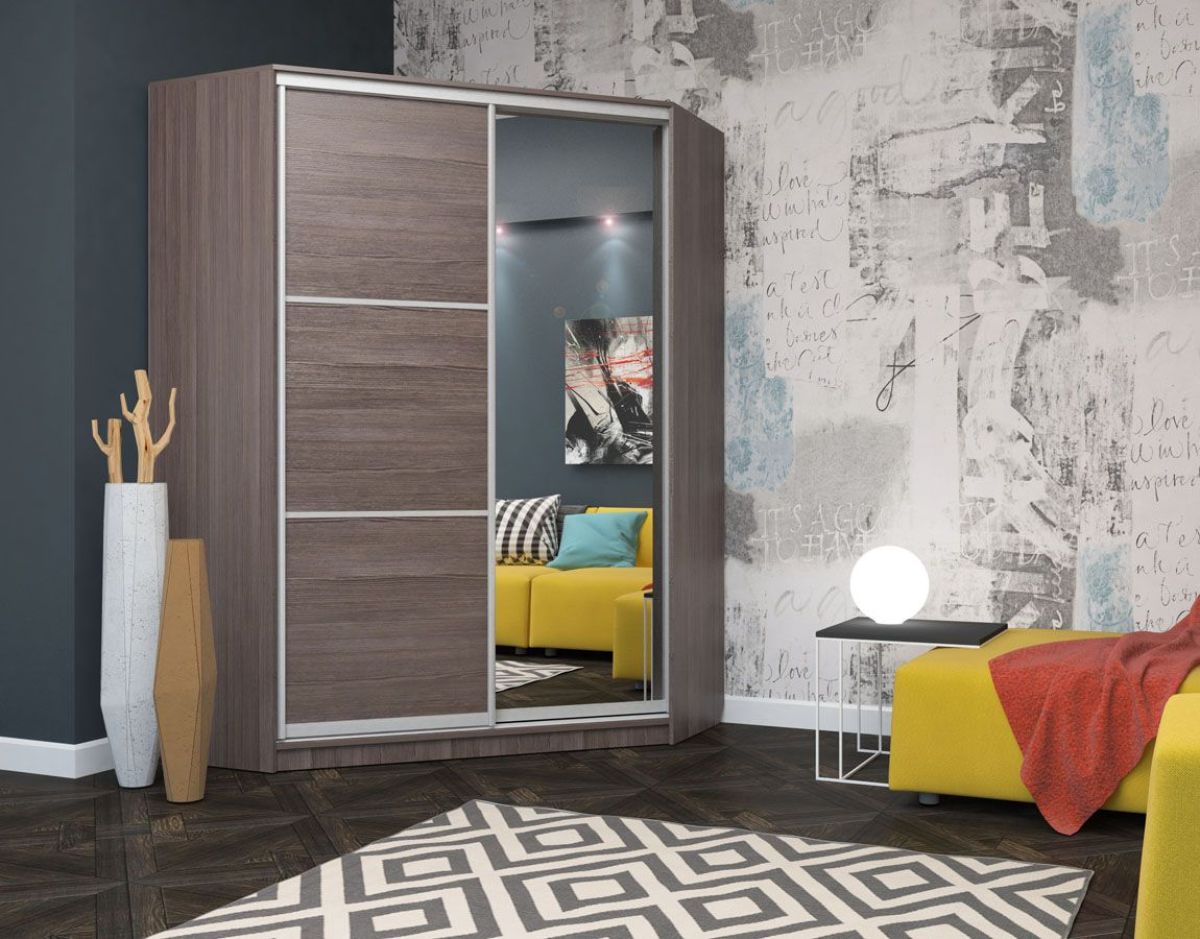 Шкаф-купе угловой Анна 1450*1450 ЛДСП/Зеркало (ЛДСП 2 кат.) | фото 5