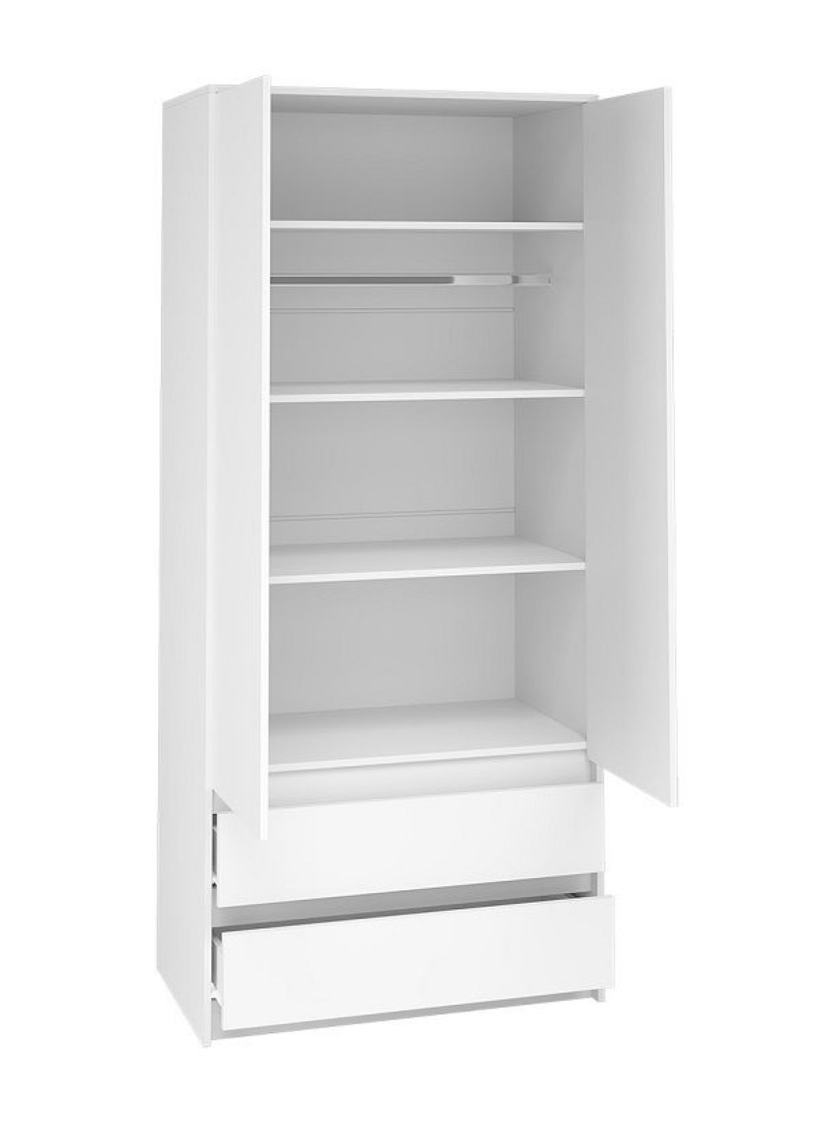 АЙДЕН ШК06-900 Шкаф 2 двери/2 ящика (белый) | фото 2