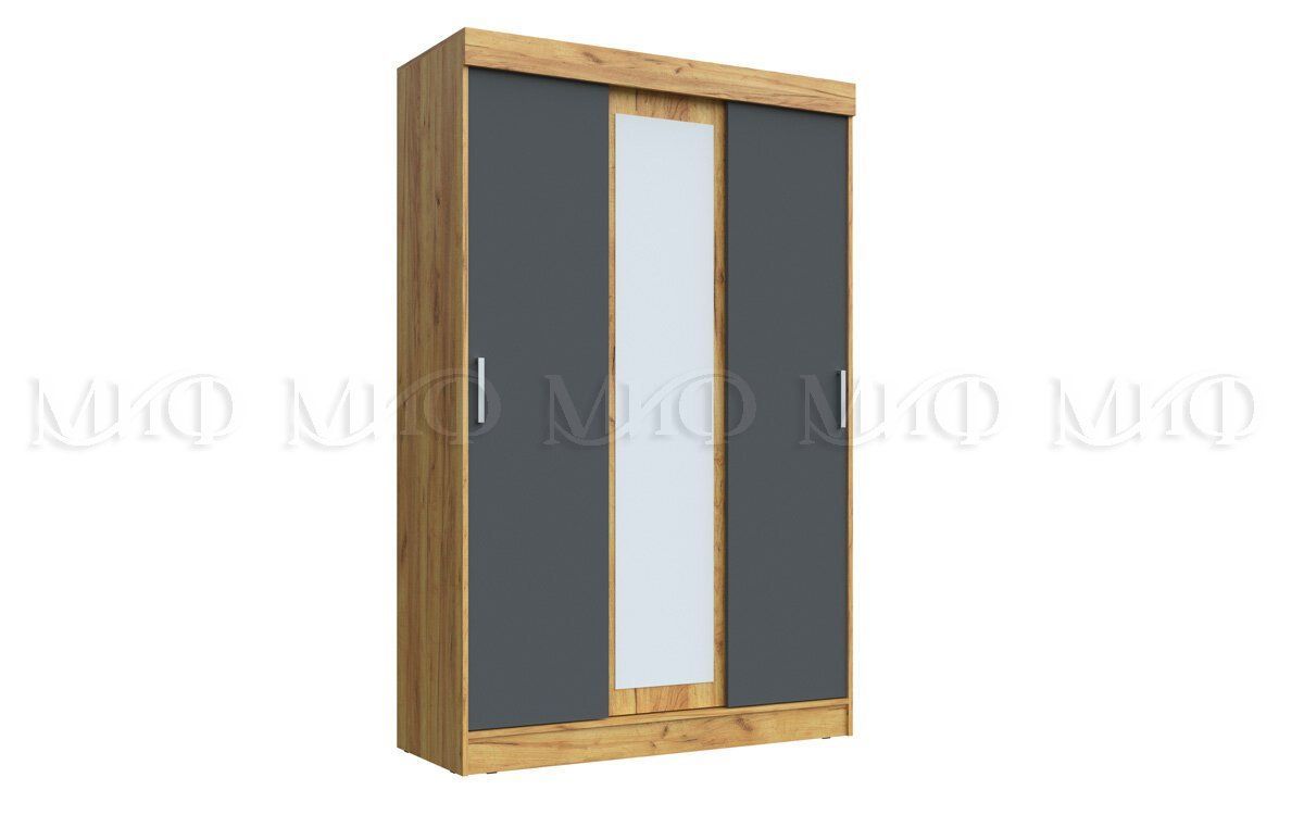 БАСЯ Спальный гарнитур (модульная) ЛДСП (графит/дуб крафт) | фото 2