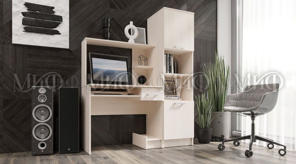 Стол компьютерный №3 + Пенал к столу КС №3 (УПКФ) | фото 2