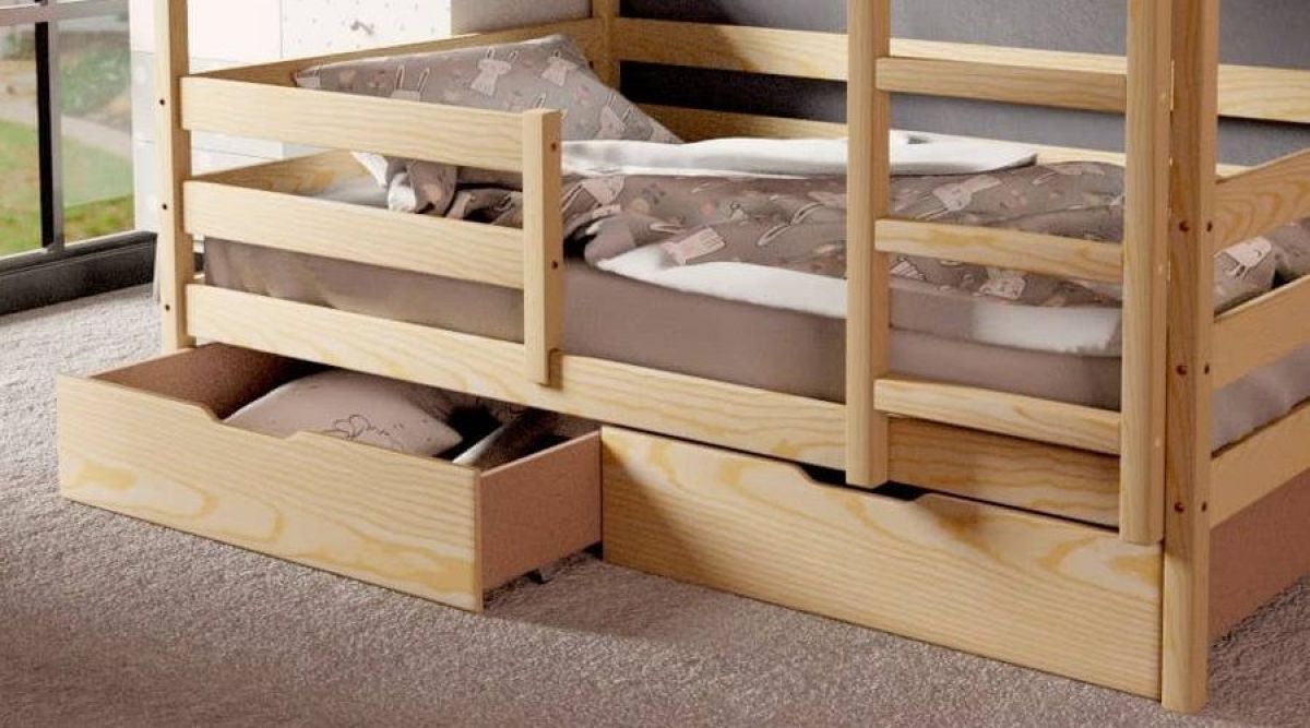 Кровать двухъярусная без крыши 80*160 без покраски | фото 4