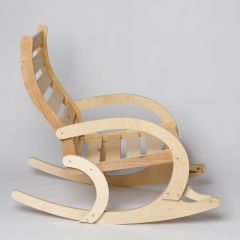 Кресло качалка не окрашенное НЕАПОЛЬ с подножкой | фото 4