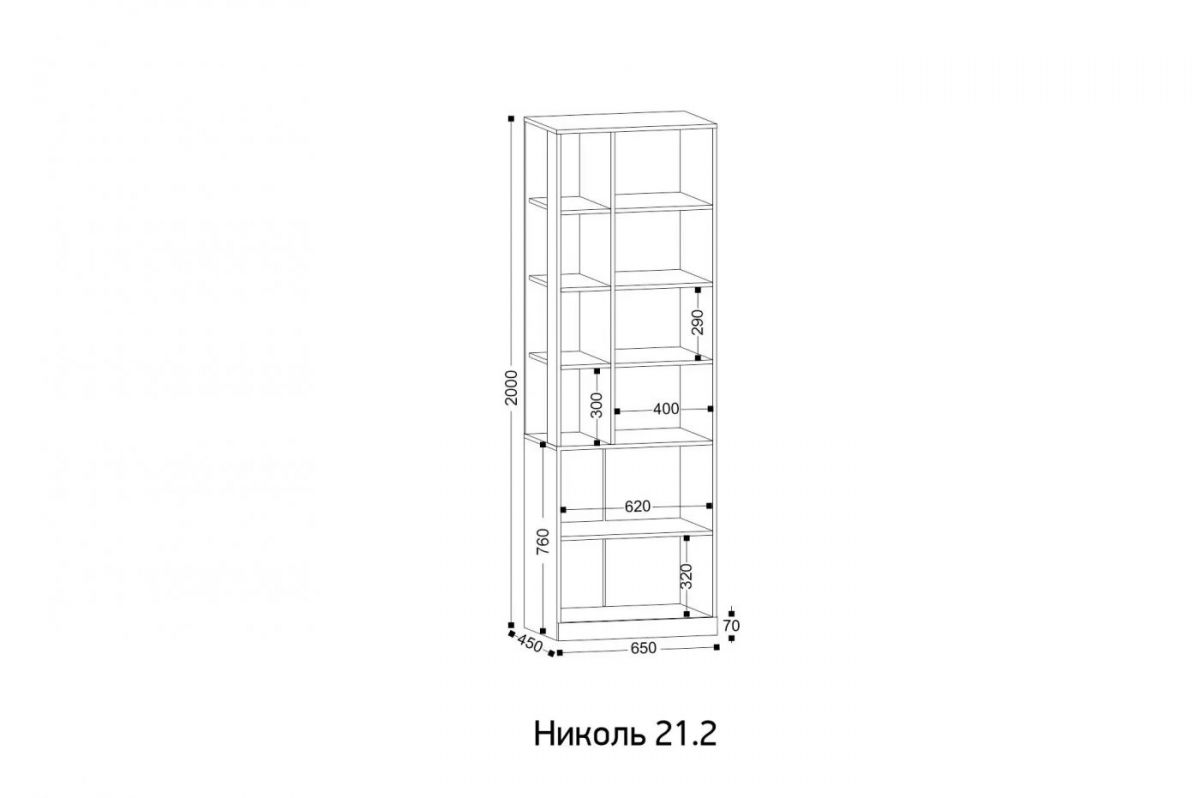 НИКОЛЬ 21.2 Стеллаж | фото 2