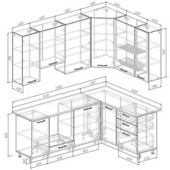 Кухонный гарнитур Антик 2200*1600 h950 (Стол. 38мм) | фото 2
