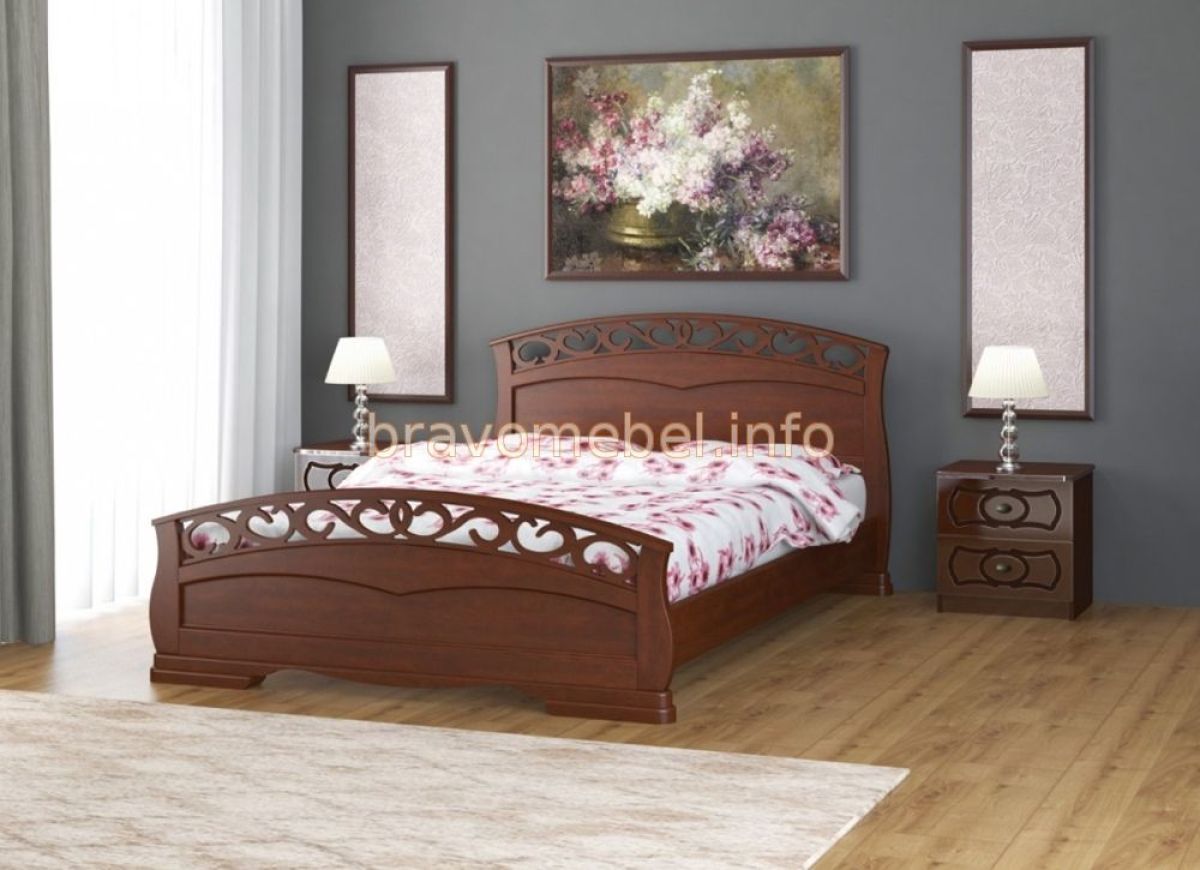 ГРАЦИЯ-1 Кровать из массива 1400  | фото 2