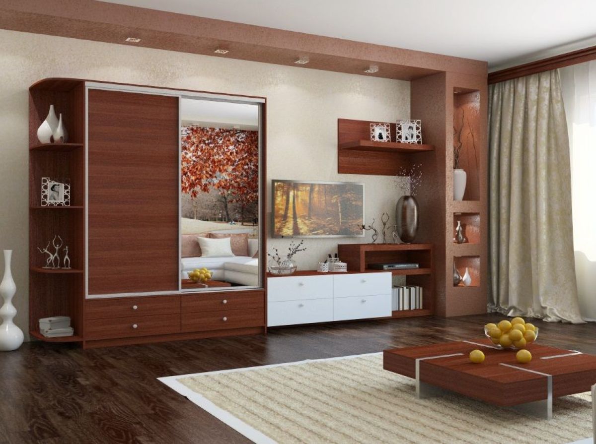 Шкаф-купе Ольга 1700 ЛДСП+Зеркало (ЛДСП 1 кат.) | фото 7